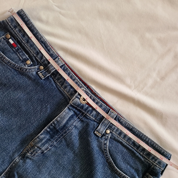 ❤️VGUC Tommy Hilfiger Medium Blue Wash y2k Slit Ankle Straight Leg Denim Jeans 8 - Picture 6 of 15